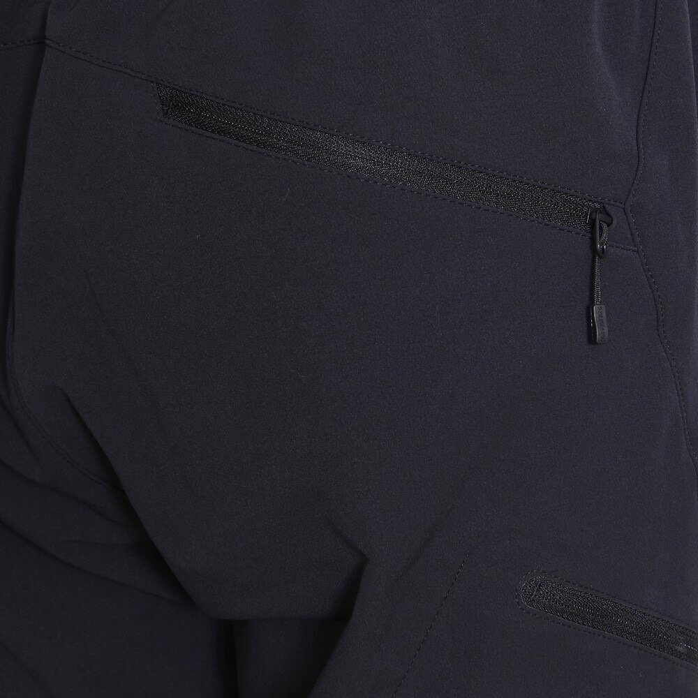 POLEWARDS（メンズ）ストレッチ ファスナー付き マルチポケット トレックサーモリニングパンツ PW2JJD07 BLK★★★