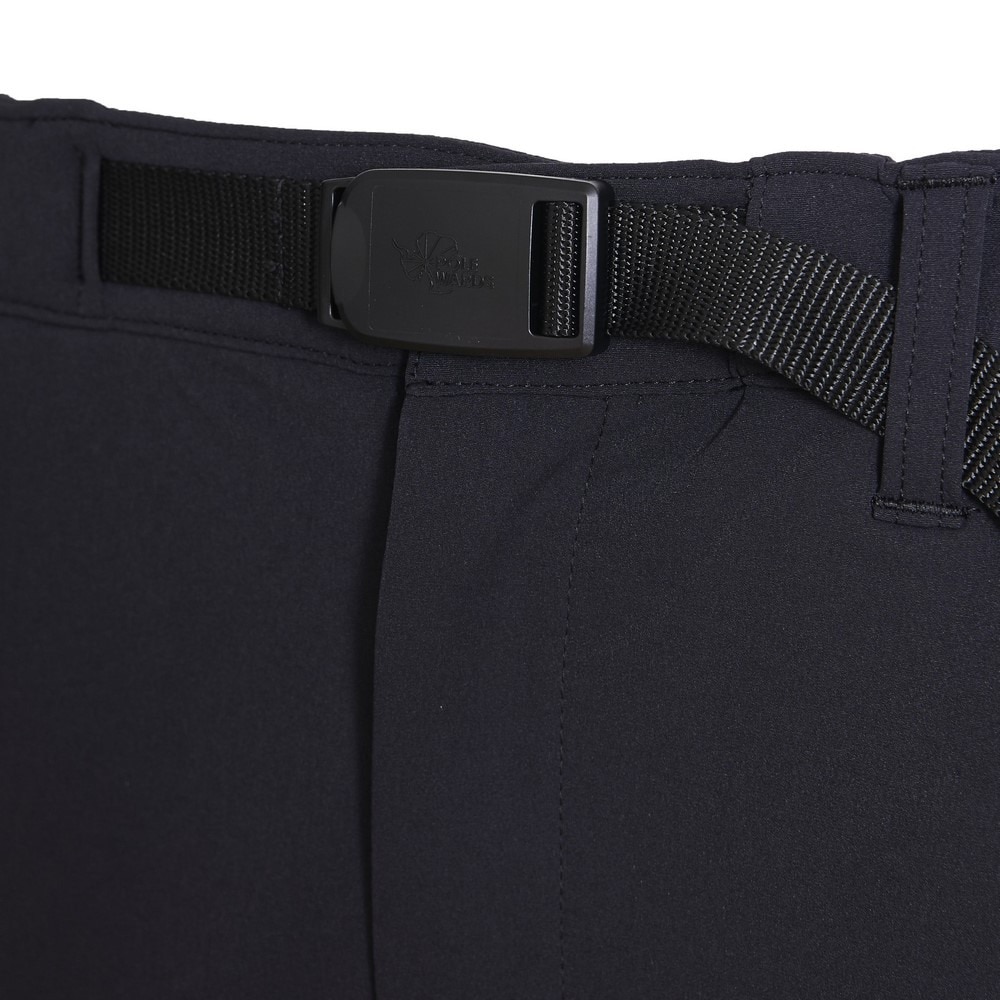 POLEWARDS（メンズ）ストレッチ ファスナー付き マルチポケット トレックサーモリニングパンツ PW2JJD07 BLK★★★