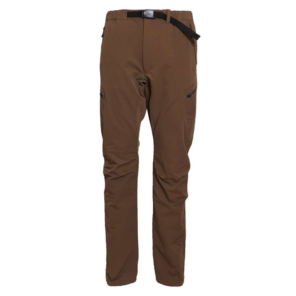 POLEWARDS（メンズ）ストレッチ ファスナー付き マルチポケット トレックサーモリニングパンツ PW2JJD07 KAK カーキ★★★