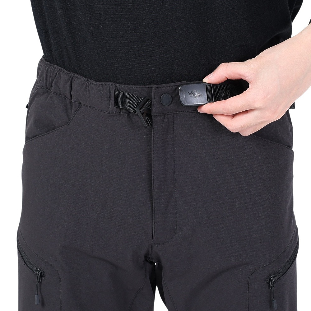 POLEWARDS（メンズ）パンツ ボトム サーマライニング トレックパンツ PW2QJD11 BLK ブラック ストレッチ 高耐久 撥水