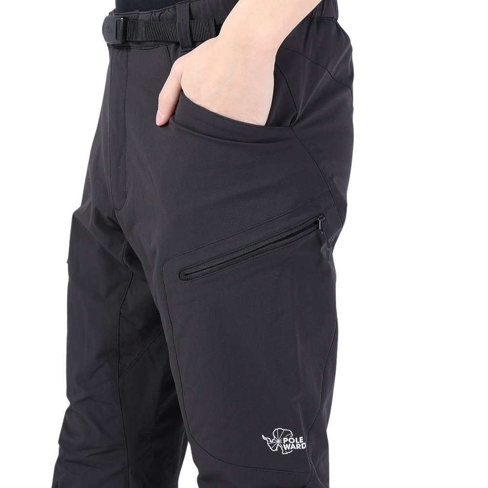 POLEWARDS（メンズ）パンツ ボトム サーマライニング トレックパンツ PW2QJD11 BLK ブラック ストレッチ 高耐久 撥水