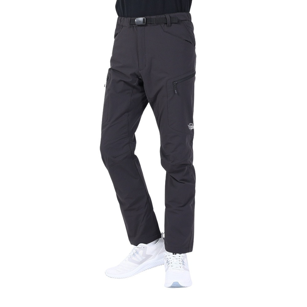 POLEWARDS（メンズ）パンツ ボトム サーマライニング トレックパンツ PW2QJD11 BLK ブラック ストレッチ 高耐久 撥水