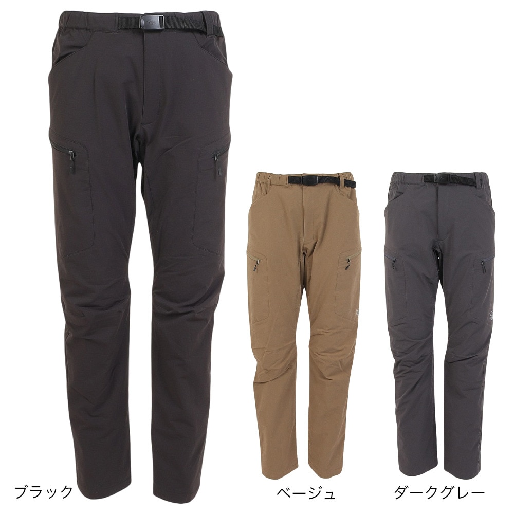 POLEWARDS（メンズ）パンツ ボトム サーマライニング トレックパンツ PW2QJD11 BLK ブラック ストレッチ 高耐久 撥水