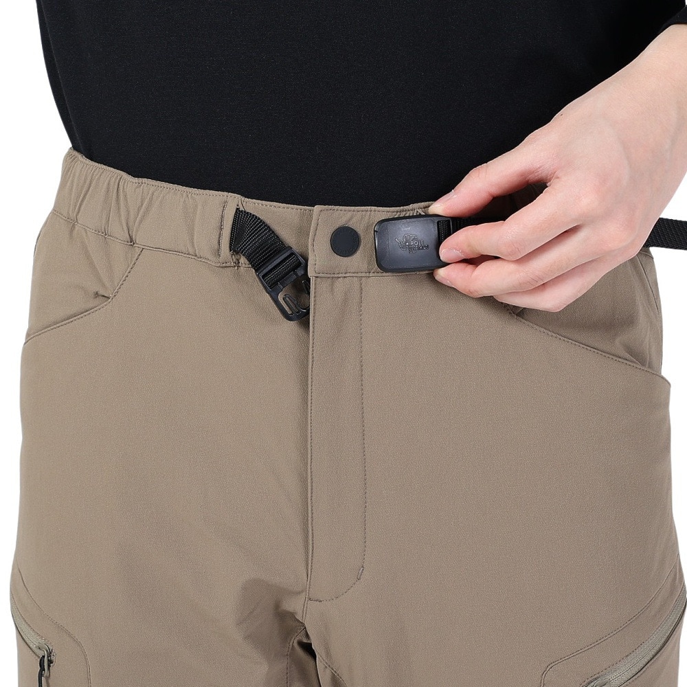 POLEWARDS（メンズ）パンツ ボトム サーマライニング トレックパンツ PW2QJD11 D.BEG ベージュ 耐久性 撥水 ストレッチ