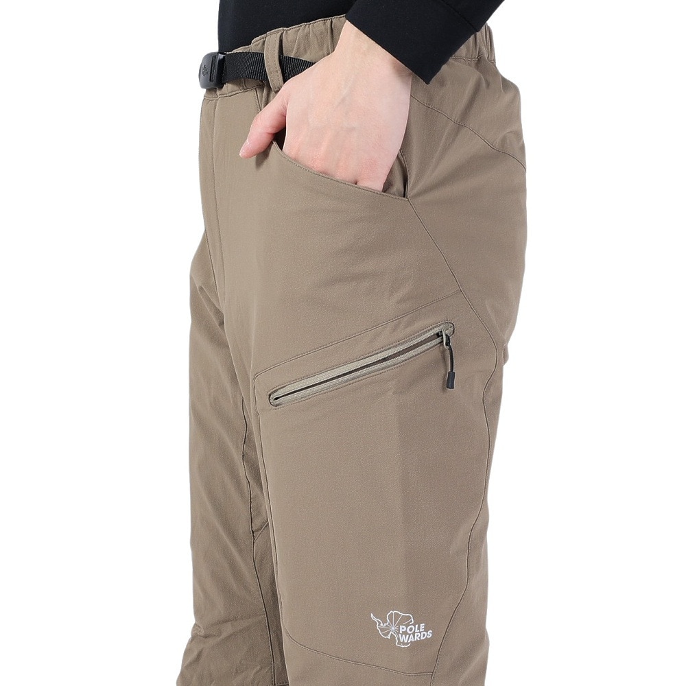 POLEWARDS（メンズ）パンツ ボトム サーマライニング トレックパンツ PW2QJD11 D.BEG ベージュ 耐久性 撥水 ストレッチ