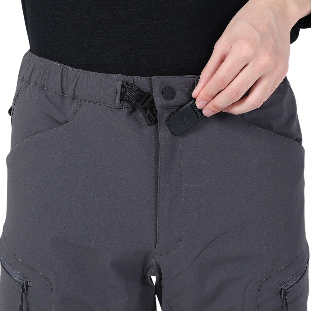 POLEWARDS（メンズ）パンツ ボトム サーマライニング トレックパンツ PW2QJD11 D.GRY グレー 耐久性 撥水 ストレッチ