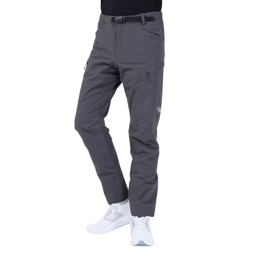 POLEWARDS（メンズ）パンツ ボトム サーマライニング トレックパンツ PW2QJD11 D.GRY グレー 耐久性 撥水 ストレッチ