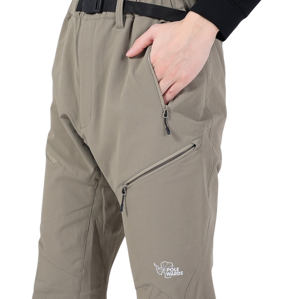 POLEWARDS（メンズ）パンツ ボトム デュラブル サーモトレックパンツ PW2QJD12 L.KAK カーキ 高耐久 撥水 ストレッチ