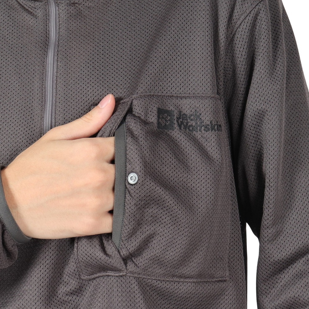 ジャックウルフスキン（JackWolfskin）（メンズ）テックフレックス ワームハーフジップ A63215-6945