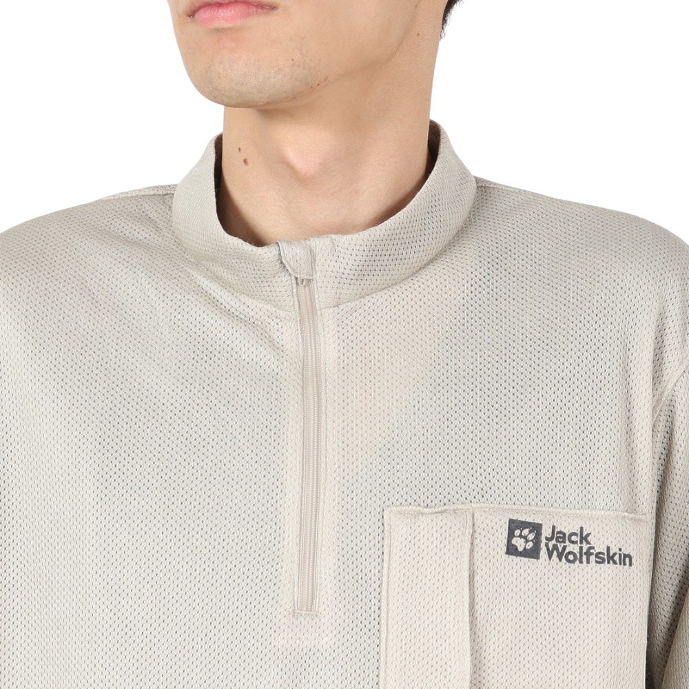 ジャックウルフスキン（JackWolfskin）（メンズ）テックフレックス ワームハーフジップ A63215-A0029