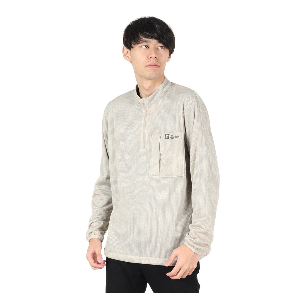 ジャックウルフスキン（JackWolfskin）（メンズ）テックフレックス ワームハーフジップ A63215-A0029