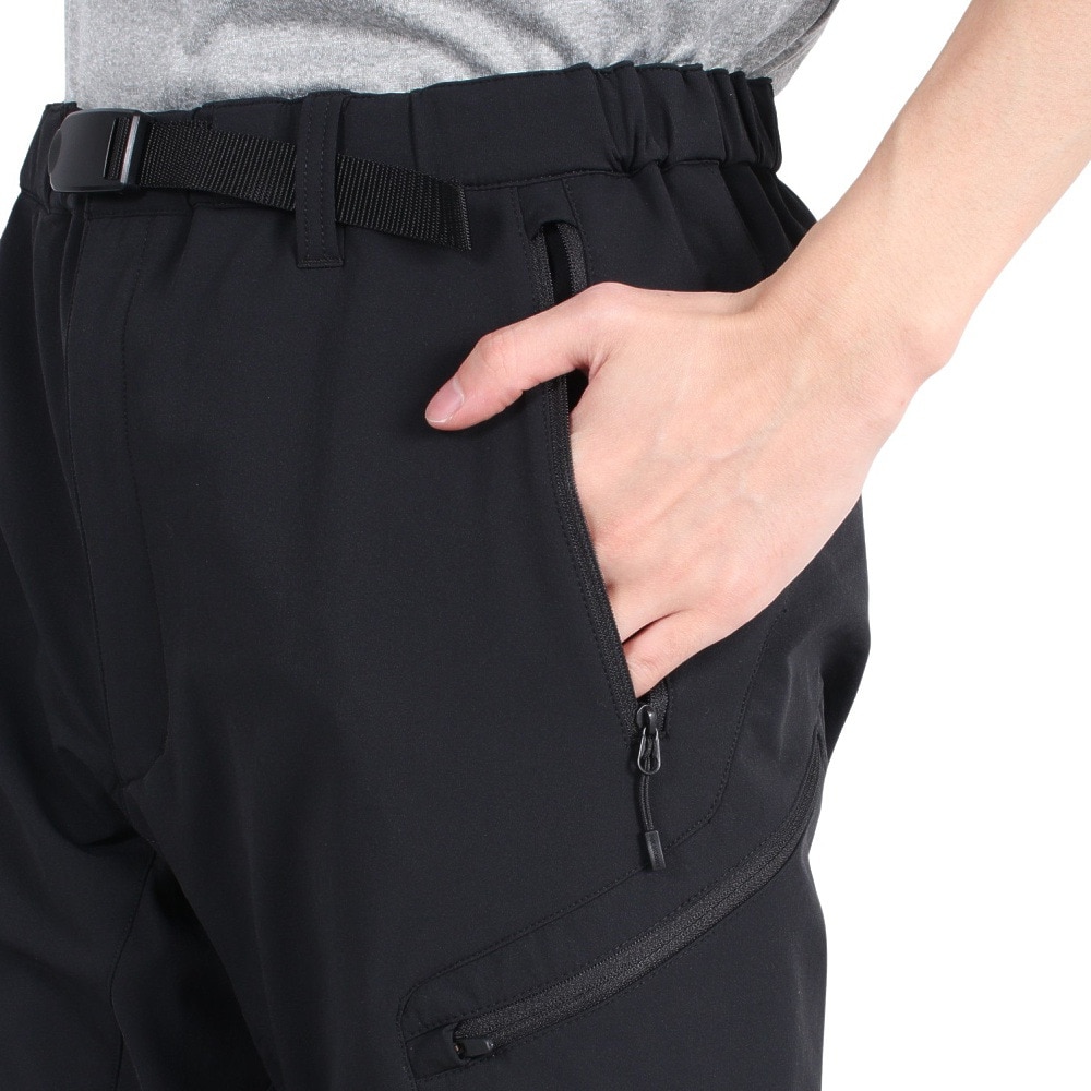 POLEWARDS（メンズ）パンツ ボトム サーマルライニング トレックパンツ PW2SJD03 BLK ブラック ストレッチ 保温 