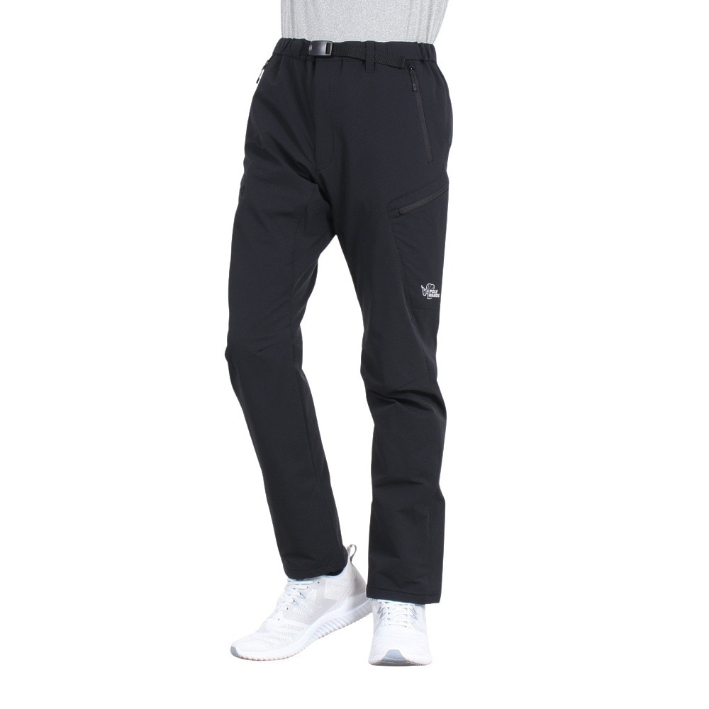 POLEWARDS（メンズ）パンツ ボトム サーマルライニング トレックパンツ PW2SJD03 BLK ブラック ストレッチ 保温 