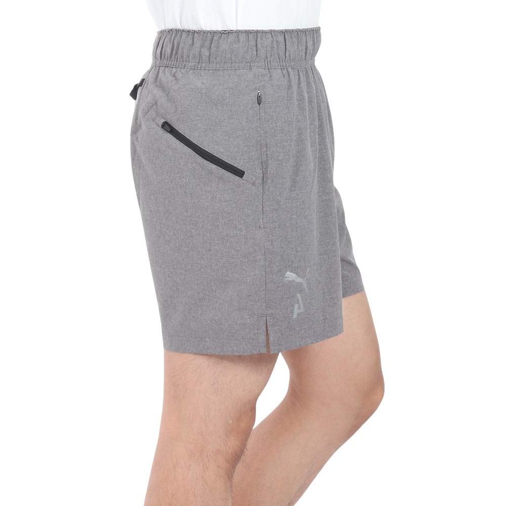 プーマ（PUMA）（メンズ）吸水速乾 レインプロテクション ショートパンツ シーズンズ 5インチ トレイルランニング ウーブンショーツ 52326201 グレー