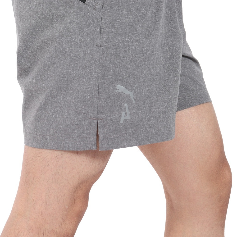 プーマ（PUMA）（メンズ）吸水速乾 レインプロテクション ショートパンツ シーズンズ 5インチ トレイルランニング ウーブンショーツ 52326201 グレー