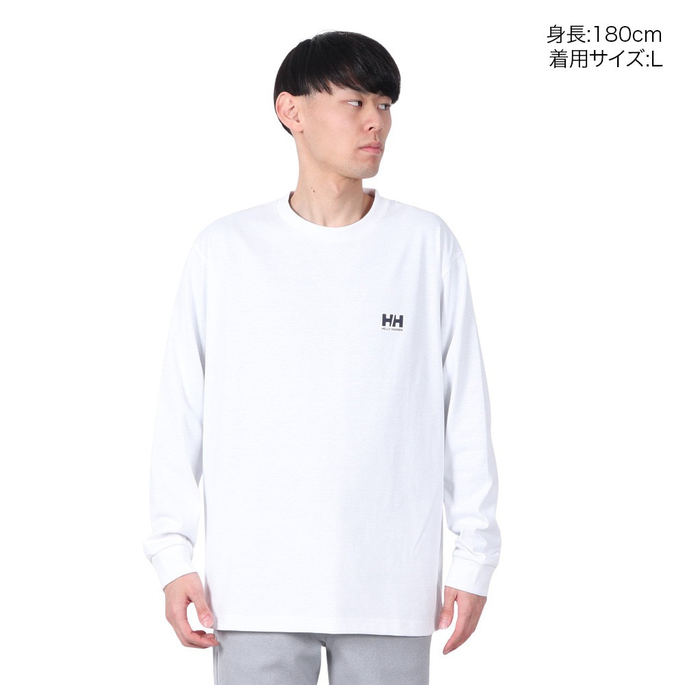 ヘリーハンセン（HELLY HANSEN）（メンズ）長袖Tシャツ スクエア ロゴ HH32521 CW