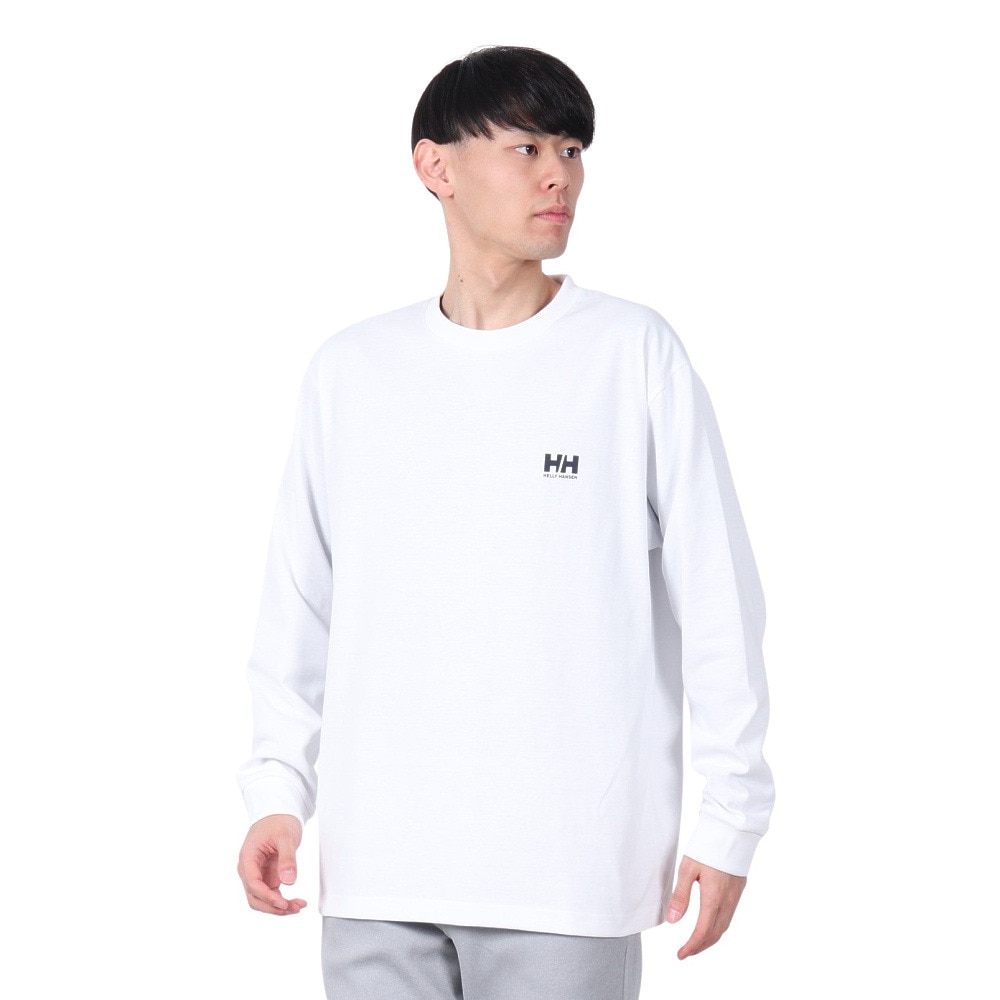ヘリーハンセン（HELLY HANSEN）（メンズ）長袖Tシャツ スクエア ロゴ HH32521 CW
