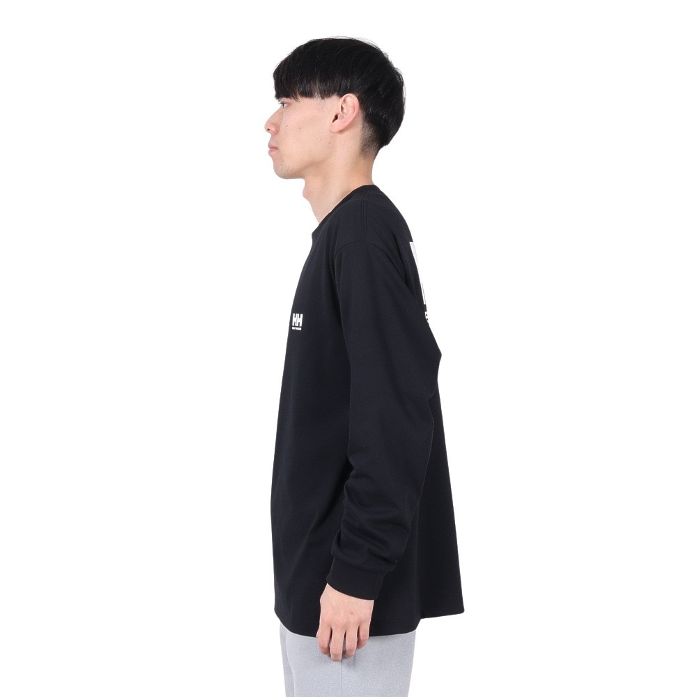 ヘリーハンセン（HELLY HANSEN）（メンズ）長袖Tシャツ スクエア ロゴ HH32521 K