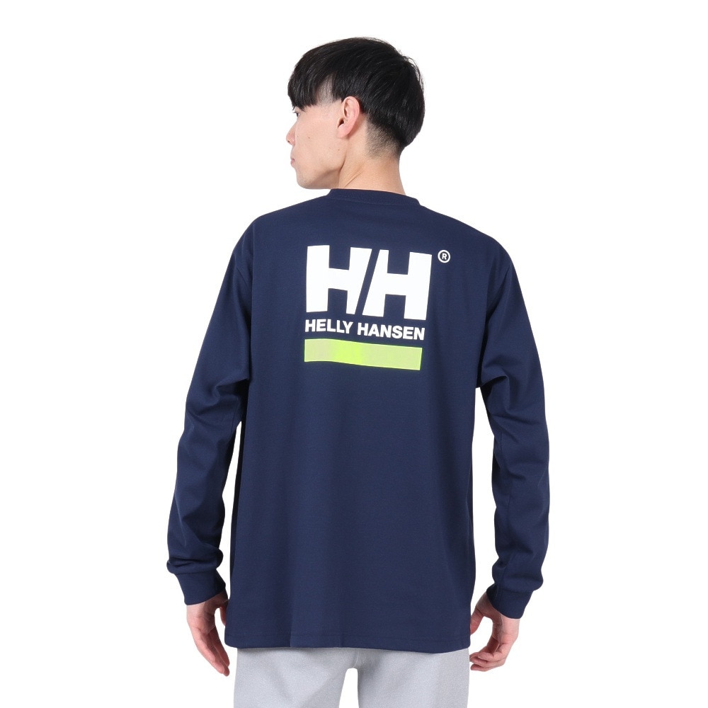 ヘリーハンセン（HELLY HANSEN）（メンズ）長袖Tシャツ スクエア ロゴ HH32521 ON