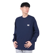(メンズ)長袖Tシャツ スクエア ロゴ HH32521