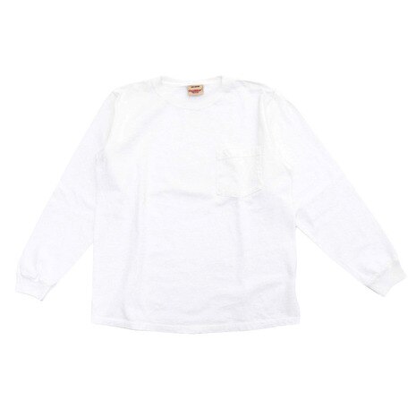 ＜エルブレス＞ 長袖 クルーネック ポケットTシャツ 18FWGDW-White画像