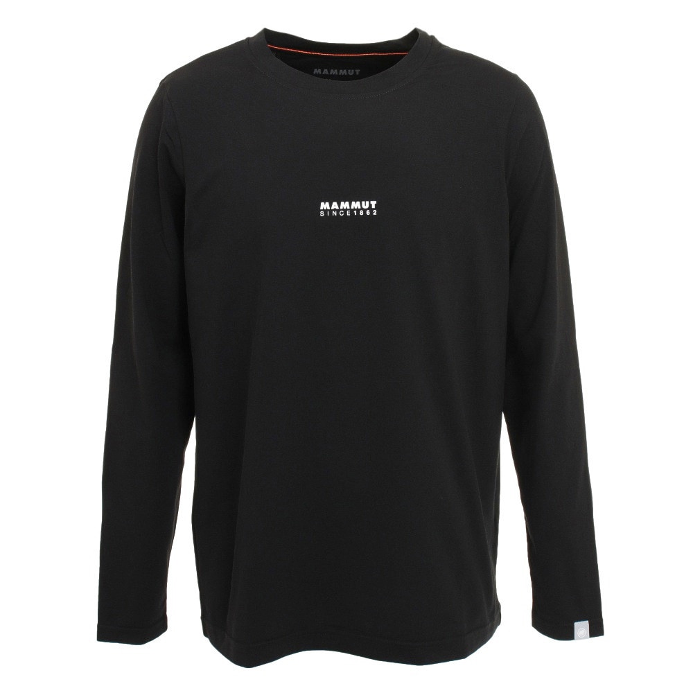 マムート（MAMMUT）（メンズ）長袖Tシャツ QD ロゴプリント ロングスリーブ Tシャツ アジアンフィット 1016-01030-00253 ブラック EUROサイズ