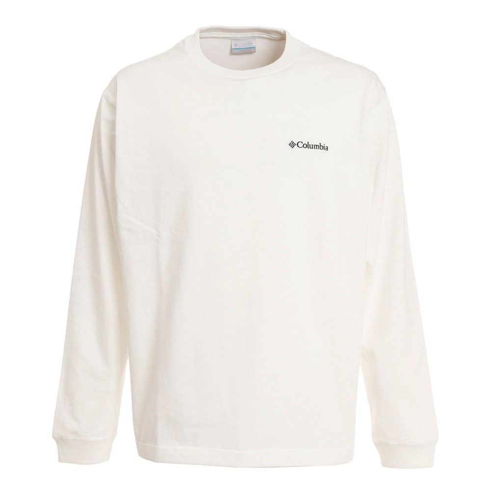 コロンビア｜ニューファウンドガーデンロングスリーブティーシャツ ホワイト PM4350 125 長袖Tシャツ ロンT トップス カジュアル ロゴ -  アウトドア・キャンプ用品はエルブレス