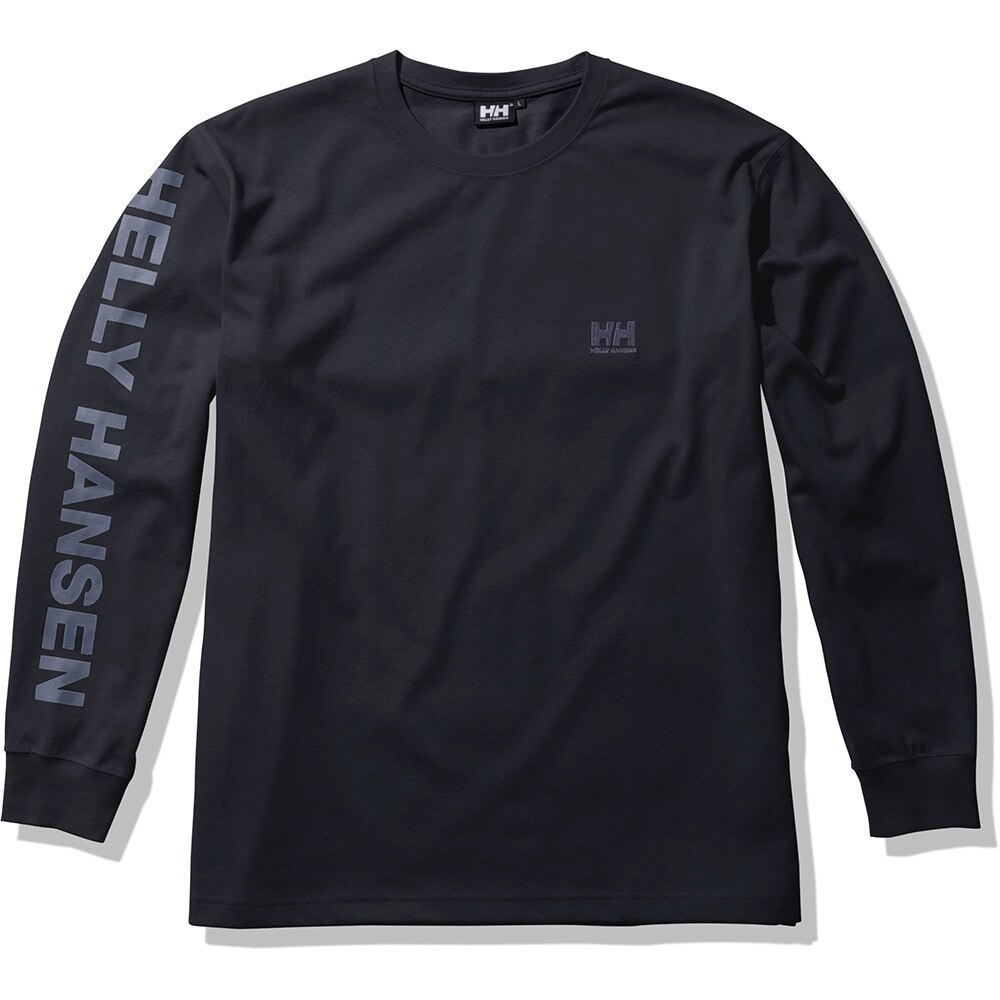 ヘリーハンセン（HELLY HANSEN）（メンズ）GREEN MATERIAL 長袖Tシャツ ロンT ロングスリーブ レターTシャツ HE32284  K