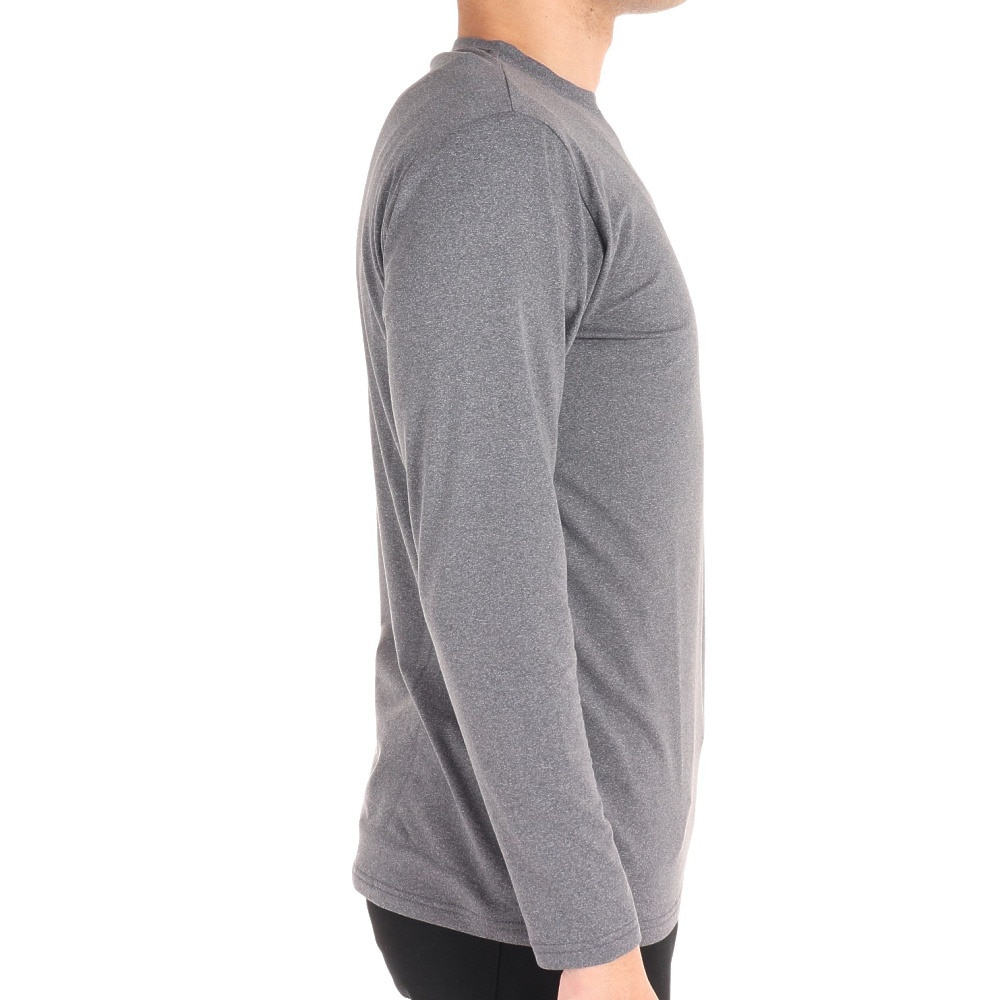 フォックスファイヤー（Foxfire）（メンズ）長袖Tシャツ ロンT TS EXストレッチ ウォームクルー 5115294-020 グレー 無地 トップス インナー 吸汗速乾