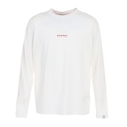 (メンズ)EURO サイズ ソフト ストレッチ QD ロゴプリント ロングスリーブTシャツ 1016-01030-00678