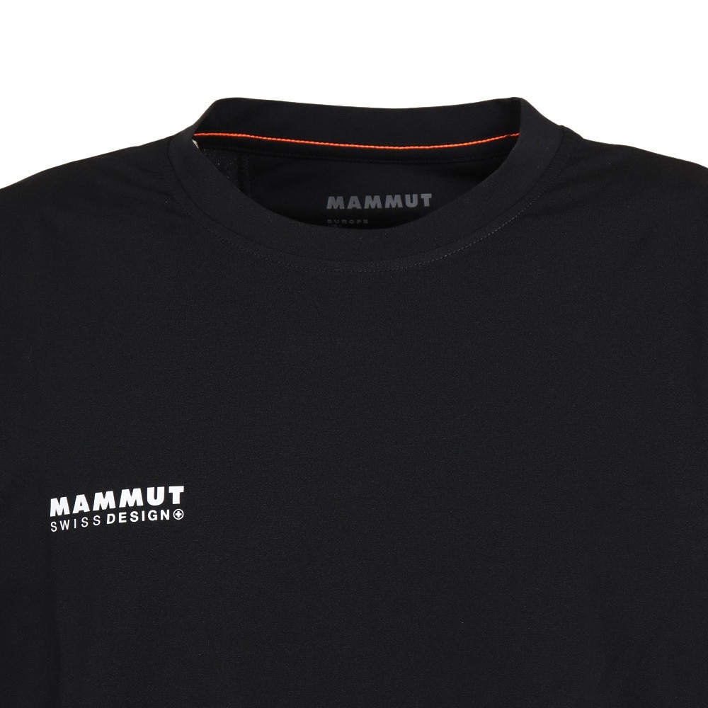 マムート（MAMMUT）（メンズ）長袖Tシャツ ロンT QD ロゴプリント 1016-01030-00255 ブラック トップス 袖ロゴ ストレッチ 軽量