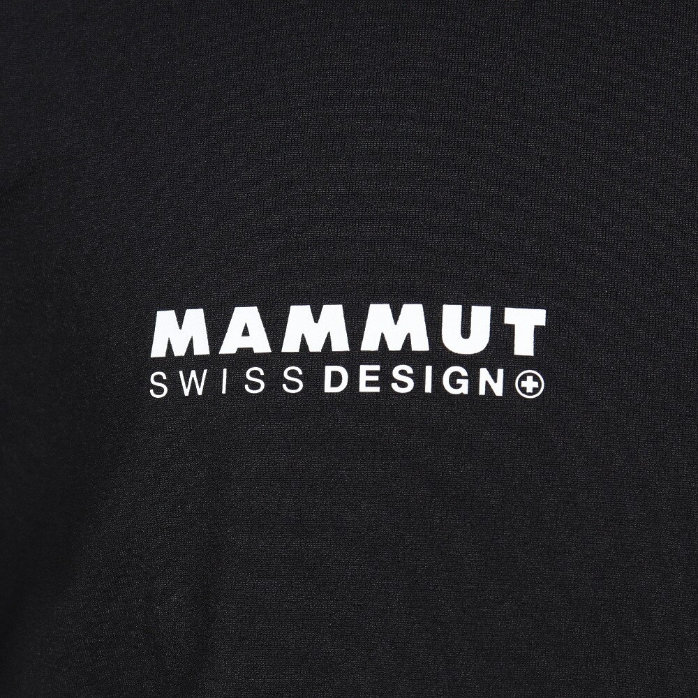 マムート（MAMMUT）（メンズ）長袖Tシャツ ロンT QD ロゴプリント 1016-01030-00255 ブラック トップス 袖ロゴ ストレッチ 軽量