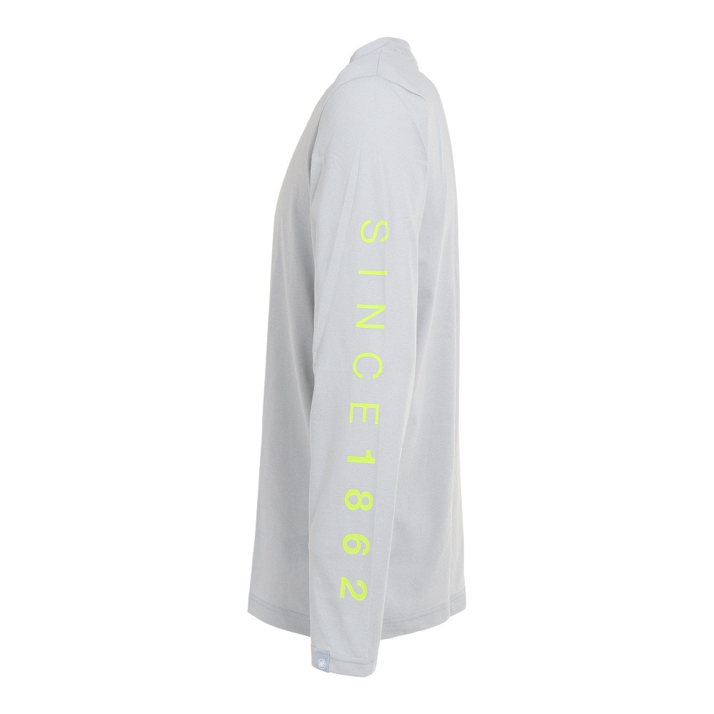 マムート（MAMMUT）（メンズ）長袖Tシャツ ロンT QD ロゴプリント 1016-01030-00653 グレー トップス 袖ロゴ ストレッチ 軽量