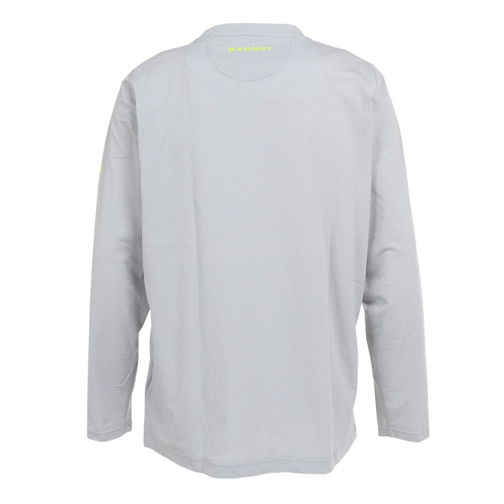 マムート（MAMMUT）（メンズ）長袖Tシャツ ロンT QD ロゴプリント 1016-01030-00653 グレー トップス 袖ロゴ ストレッチ 軽量