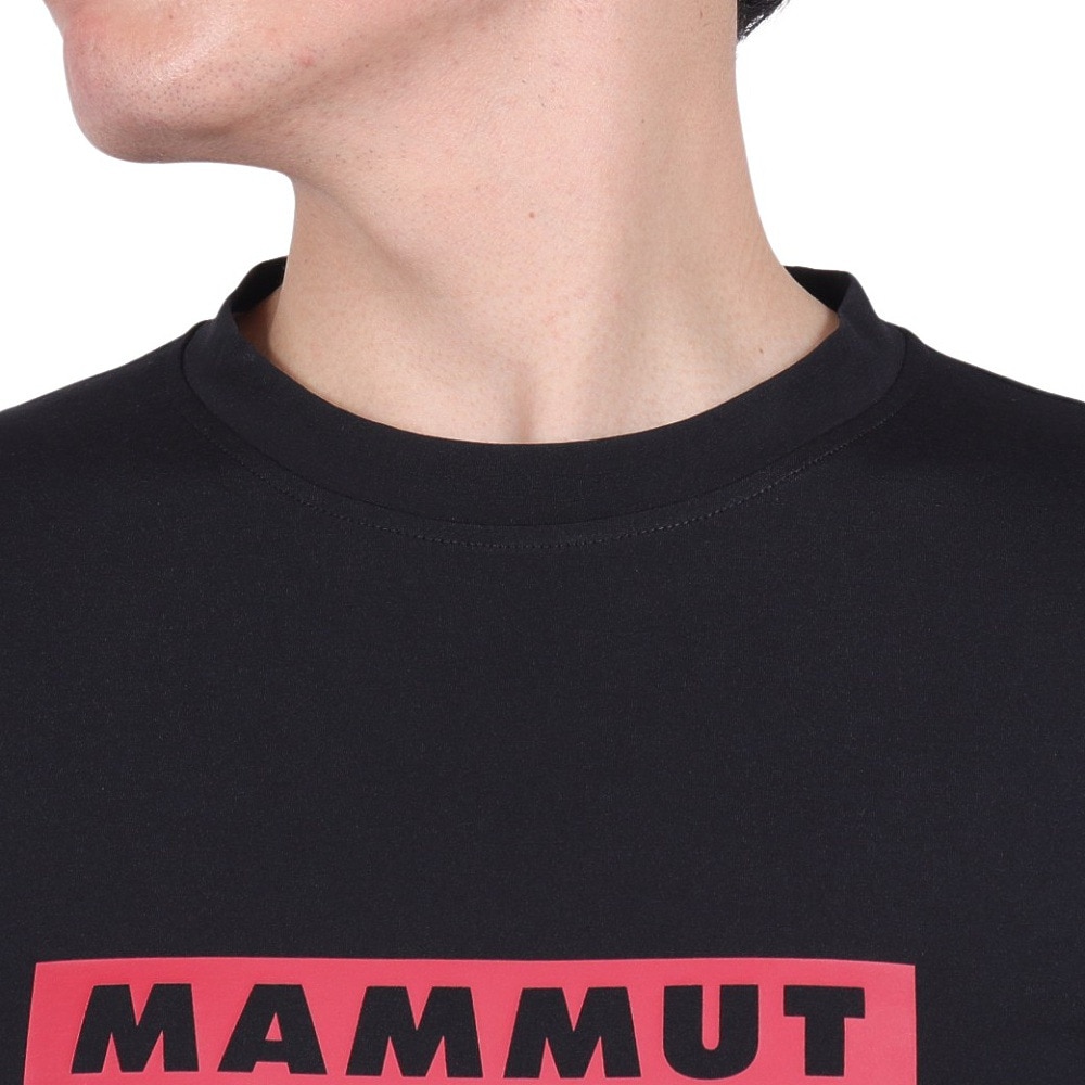 マムート（MAMMUT）（メンズ）長袖Tシャツ ロンT QD ロゴプリント 1016-01030-00676 ブラック トップス ロゴT ストレッチ 軽量