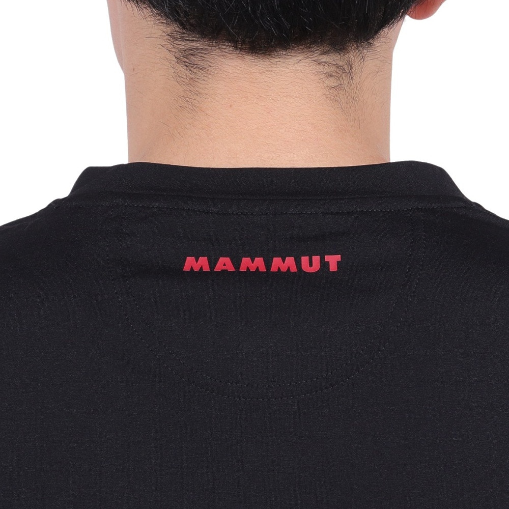 マムート（MAMMUT）（メンズ）長袖Tシャツ ロンT QD ロゴプリント 1016-01030-00676 ブラック トップス ロゴT ストレッチ 軽量