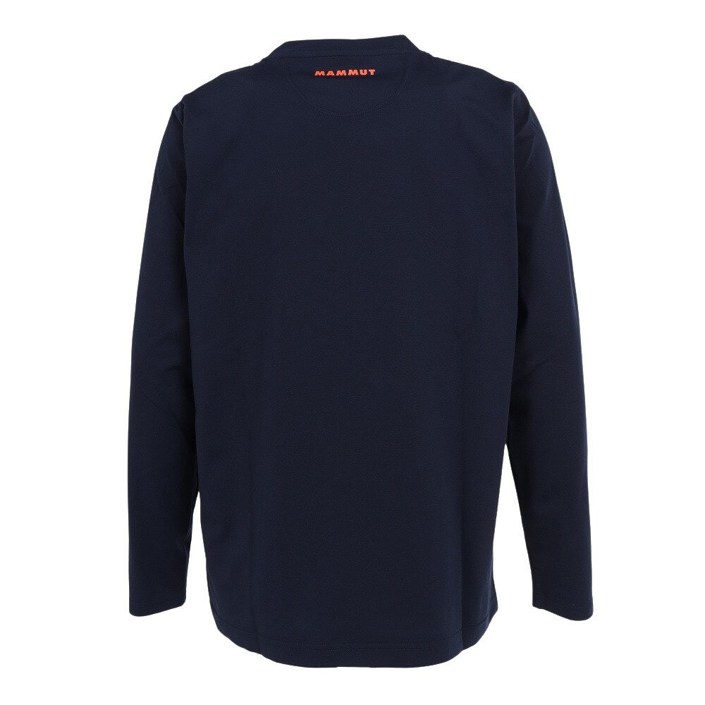 マムート（MAMMUT）（メンズ）長袖Tシャツ ロンT QD ロゴプリント 1016-01030-50545 ネイビー トップス ロゴT ストレッチ 軽量