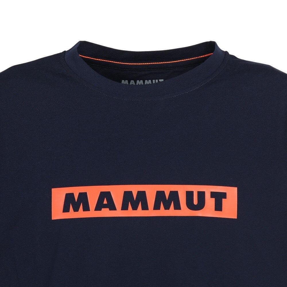 マムート（MAMMUT）（メンズ）長袖Tシャツ ロンT QD ロゴプリント 1016-01030-50545 ネイビー トップス ロゴT ストレッチ 軽量