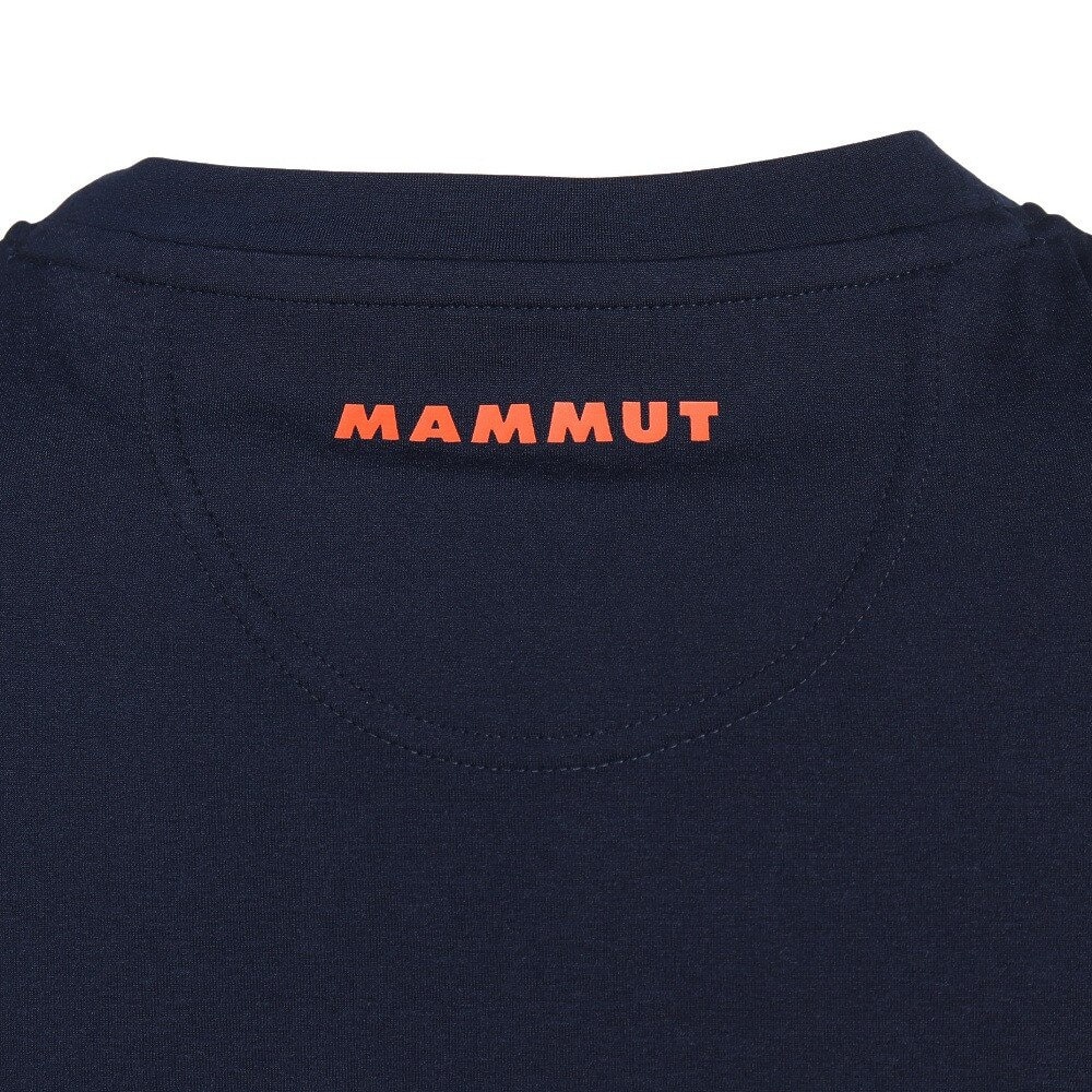 マムート（MAMMUT）（メンズ）長袖Tシャツ ロンT QD ロゴプリント 1016-01030-50545 ネイビー トップス ロゴT ストレッチ 軽量