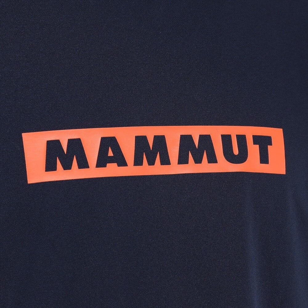 マムート（MAMMUT）（メンズ）長袖Tシャツ ロンT QD ロゴプリント 1016-01030-50545 ネイビー トップス ロゴT ストレッチ 軽量