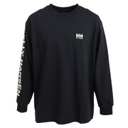 ヘリーハンセン（HELLY HANSEN）（メンズ、レディース）長袖Tシャツ ロンT ロングスリーブレターTシャツ HE32331 K ブラック トップス 速乾 抗菌消臭 ユニセックス