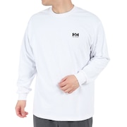 ヘリーハンセン（HELLY HANSEN）（メンズ、レディース）長袖Tシャツ ロンT HHスクエアロゴTシャツ HE32332 CW ホワイト
