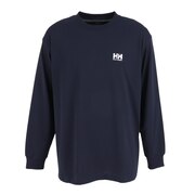 ヘリーハンセン（HELLY HANSEN）（メンズ、レディース）長袖Tシャツ ロンT ロングスリーブ HHスクエアロゴTシャツ HE32332 DN