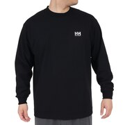ヘリーハンセン（HELLY HANSEN）（メンズ、レディース）長袖Tシャツ ロンT HHスクエアロゴTシャツ HE32332 K ブラック
