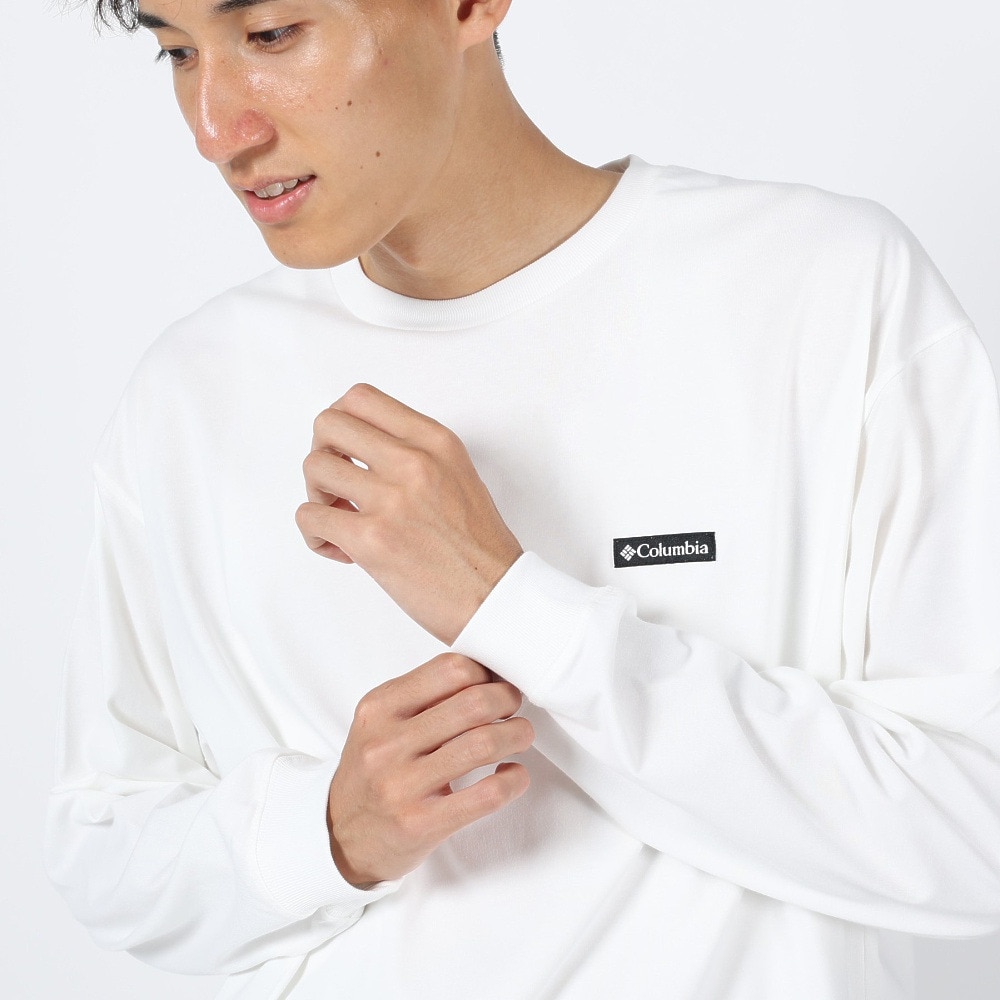 コロンビア（Columbia）（メンズ）長袖Tシャツ ロンT ニューファウンドガーデン ロングスリーブTシャツ PM0617 125 ホワイト  アウトドア・キャンプ用品はエルブレス