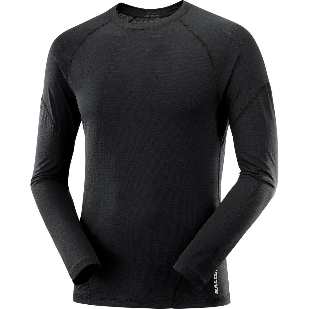 サロモン（SALOMON）（メンズ）長袖Tシャツ CROSS RUN クロスラン LC1826400 ブラック