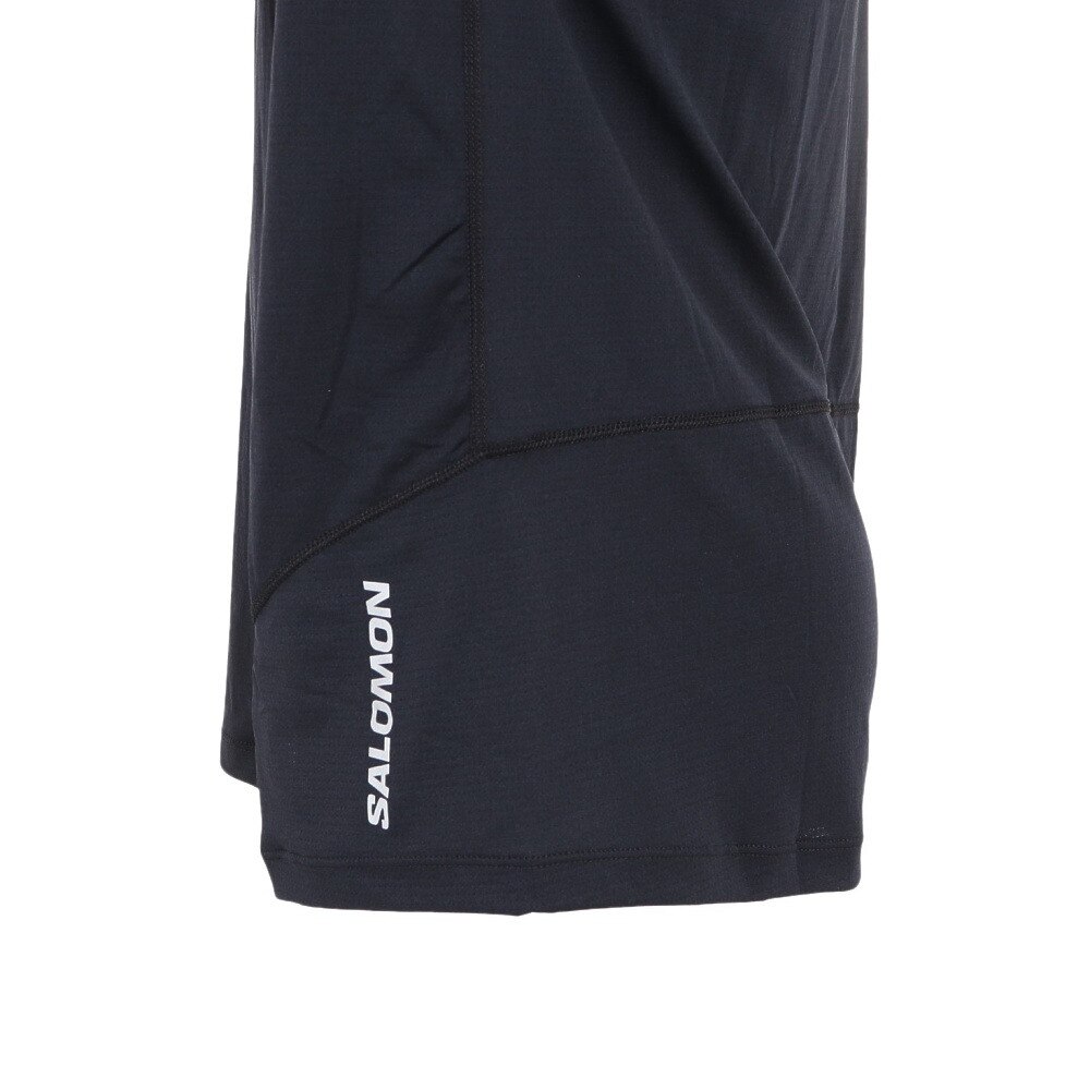 サロモン（SALOMON）（メンズ）長袖Tシャツ CROSS RUN クロスラン LC1826400 ブラック