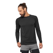 サロモン(SALOMON)(メンズ)長袖Tシャツ CROSS RUN クロスラン LC1826400 ブラック