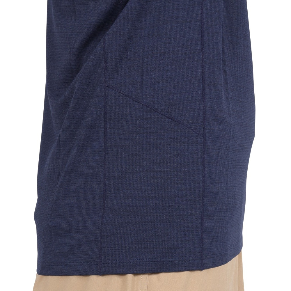 ザ・ノース・フェイス（THE NORTH FACE）（メンズ）長袖Tシャツ ロングスリーブ フラッシュドライスリーディージップアップ NT12201 UN ネイビー 速乾 UVカット