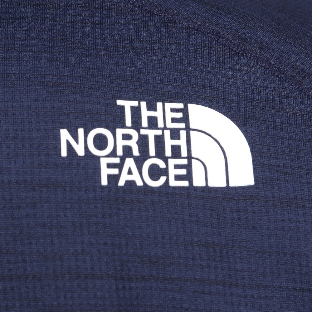 ザ・ノース・フェイス（THE NORTH FACE）（メンズ）長袖Tシャツ ロングスリーブ フラッシュドライスリーディージップアップ NT12201 UN ネイビー 速乾 UVカット